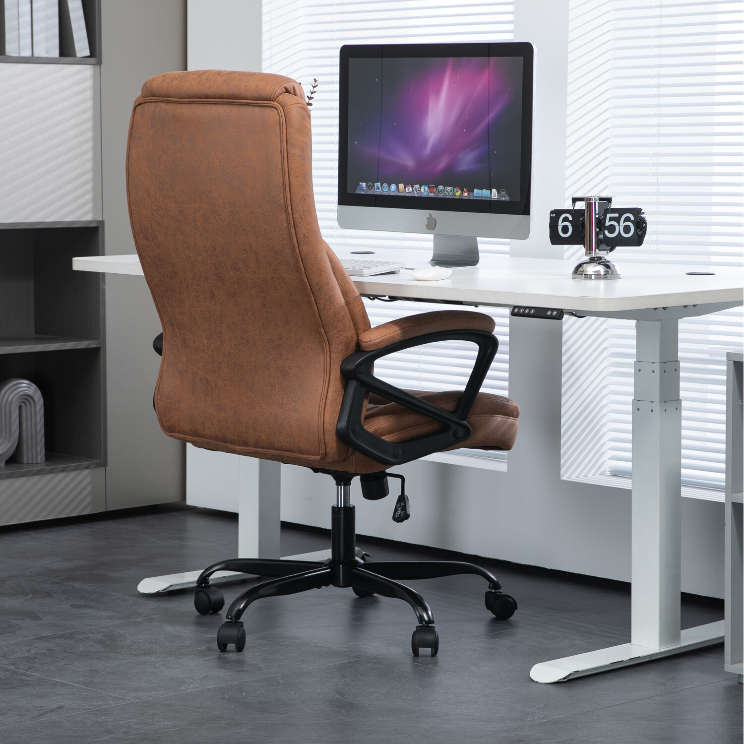 Suffolk High Back Office Chair - Brown Image 5