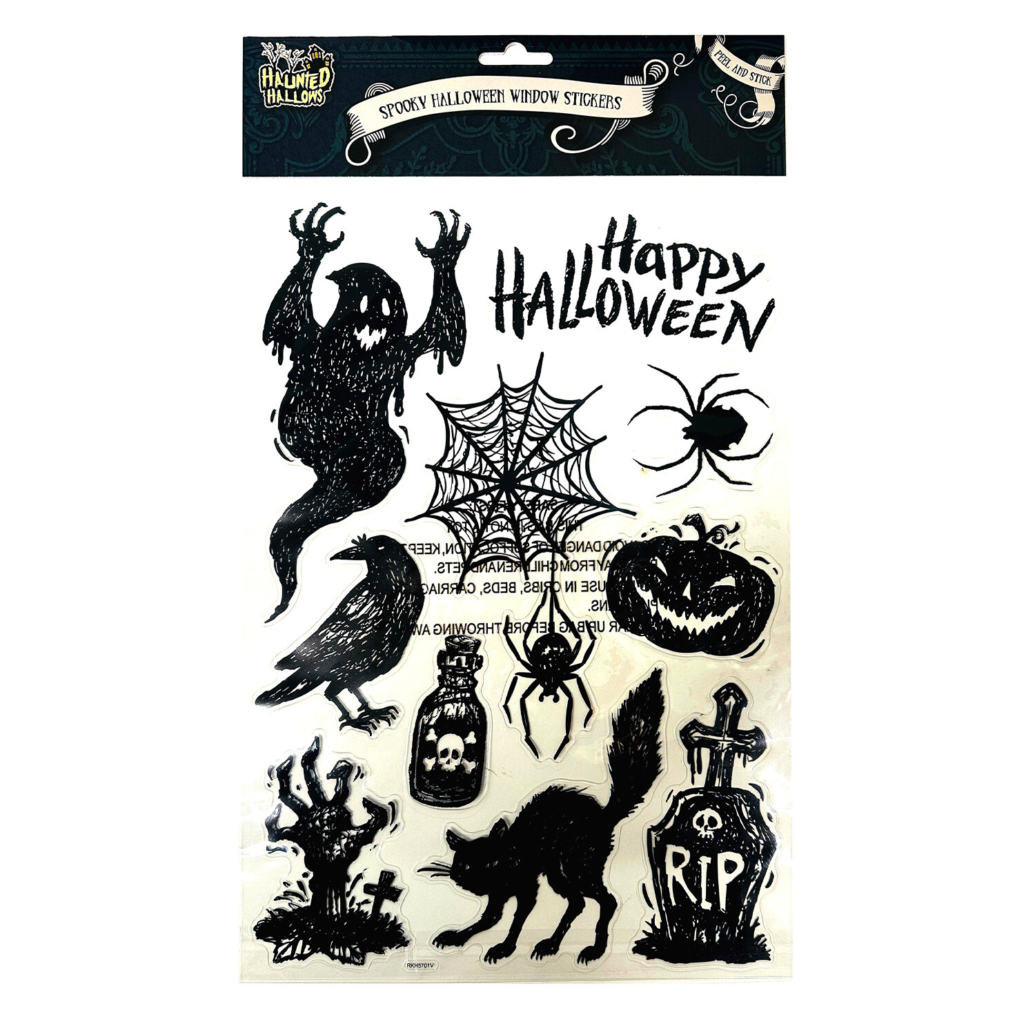Haunted Hallows Spooky Halloween Window Stickers Image 2