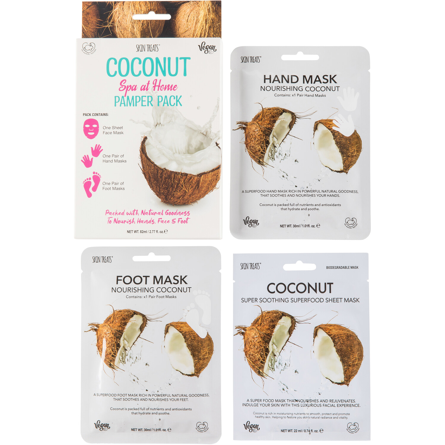 Skin Treats Coconut Spa at Home Pamper Pack - White Image 2