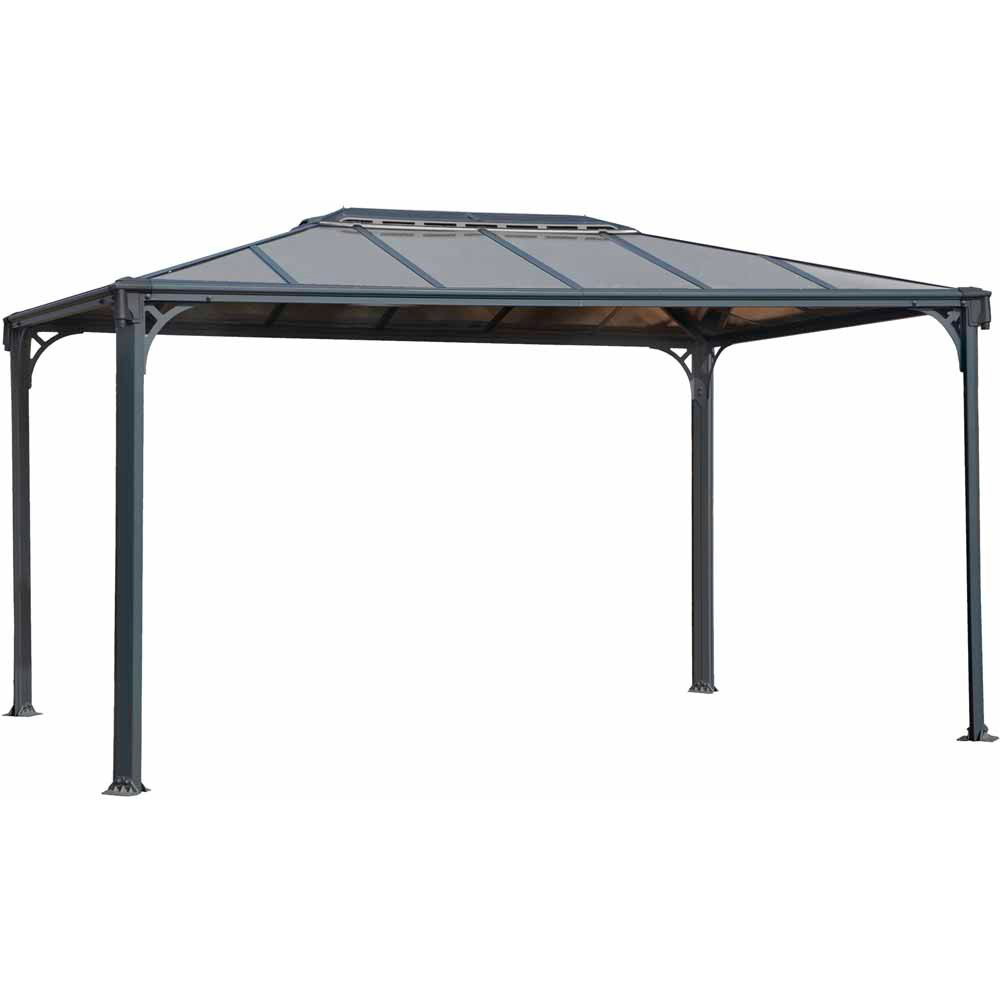 Palram Martinique 3600 3.6 x 2.95m Grey Bronze Garden Gazebo Image 2