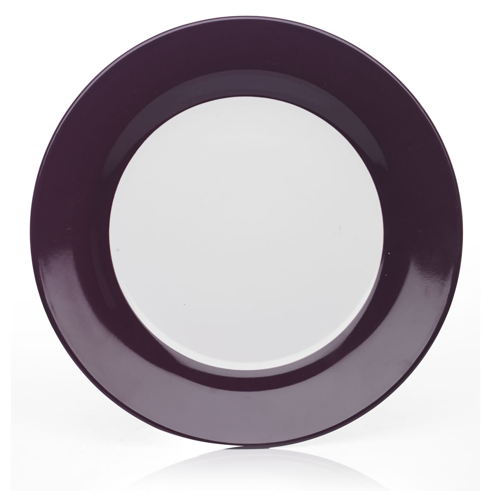 Wilko Colour Play Purple and White Side Plate Image 1