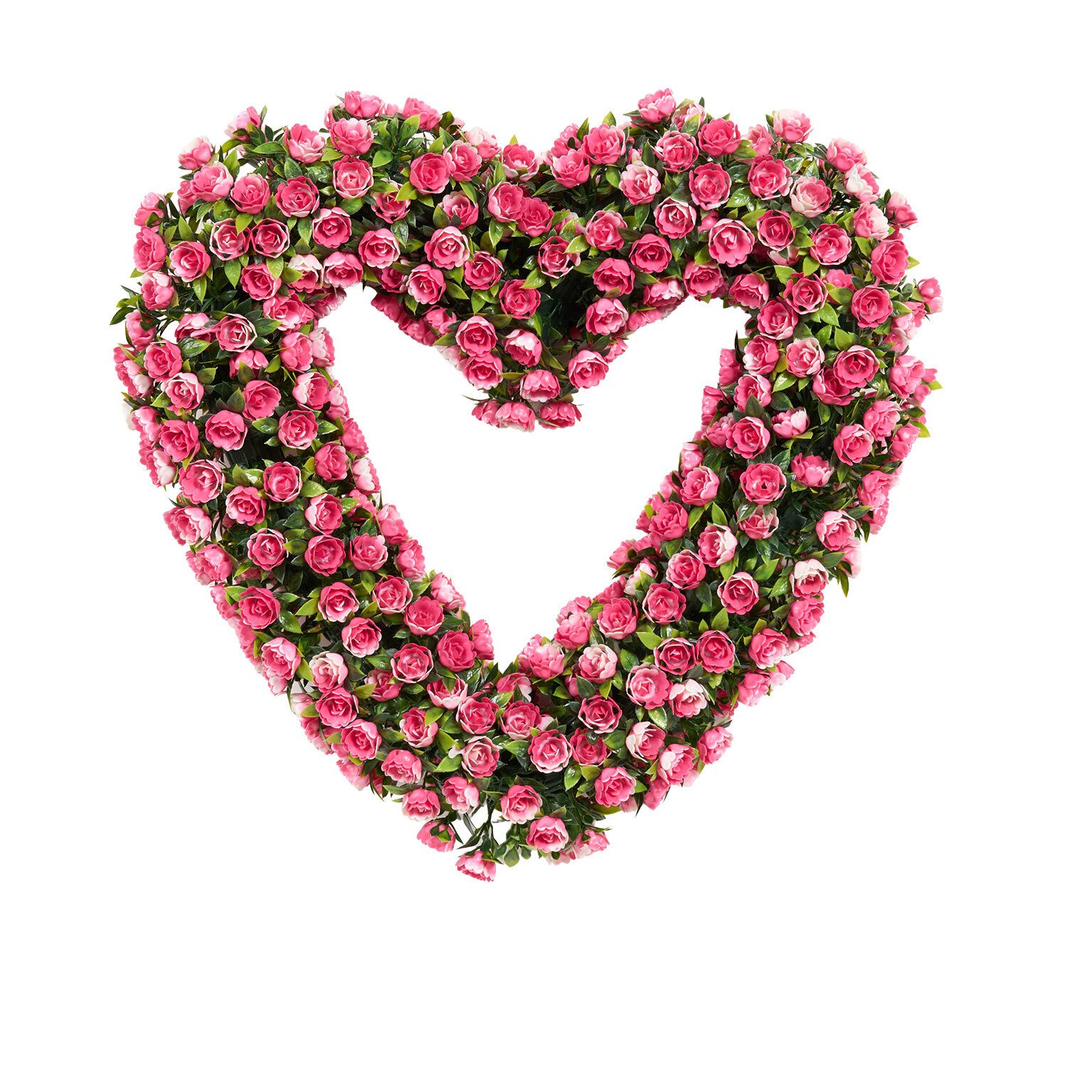 Flower Heart Wreath Pink Image 1