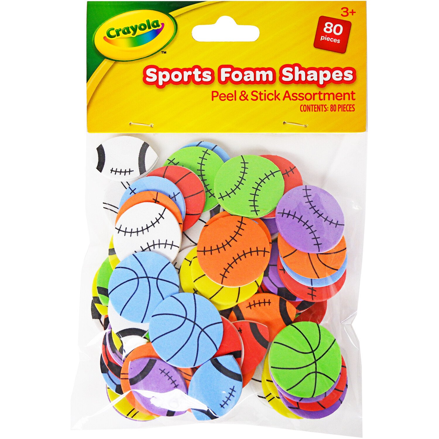 Pack of 80 Crayola Foam Sports Shapes Image