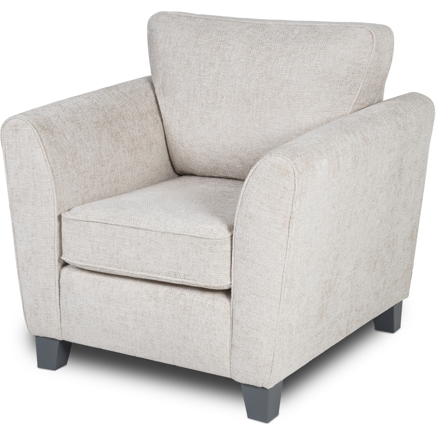 Harriet Cream Fabric Armchair Image 3