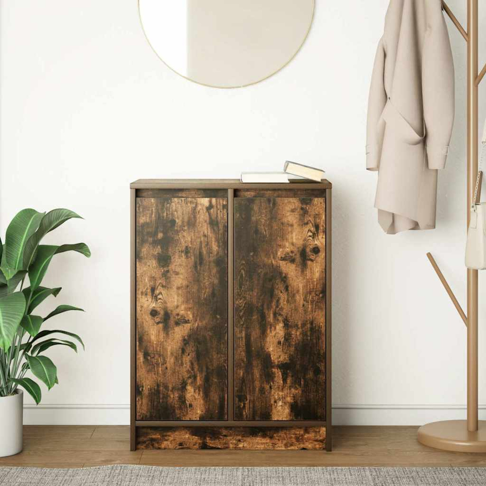 vidaXL 2 Door Smoked Oak Sideboard Image 2