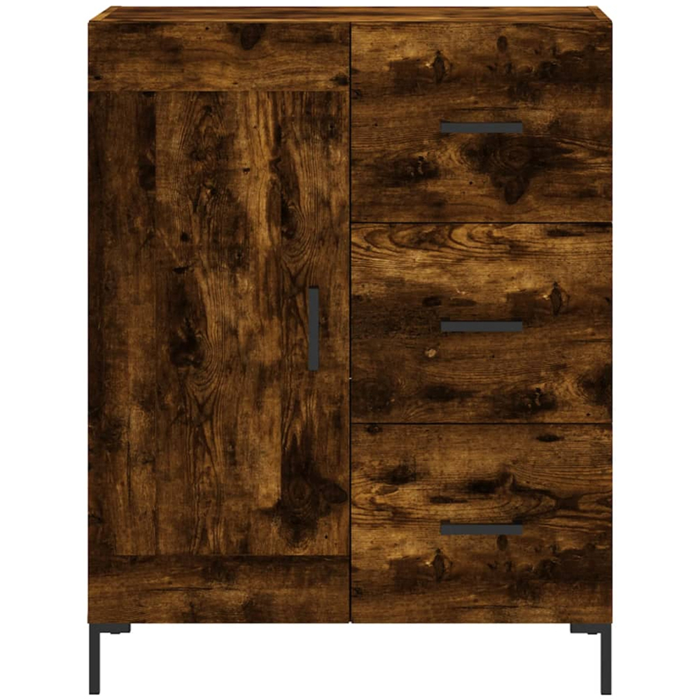 vidaXL 3 Door 3 Drawer Smoked Oak Highboard Image 8