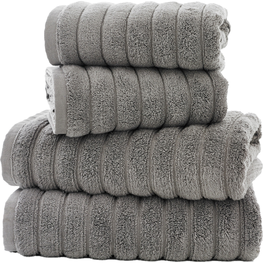 The Lyndon Company Ribbleton Dove Grey Hand Towel 2 Pack Image