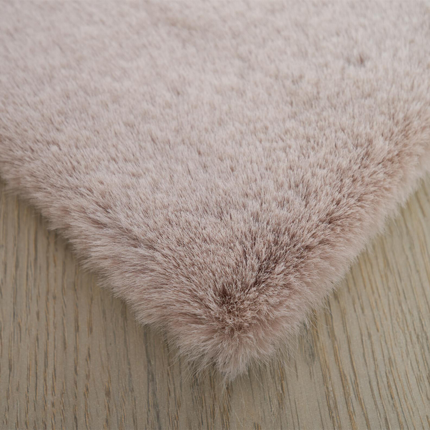 Lux Rabbit Faux Fur Rug - Taupe Image 2