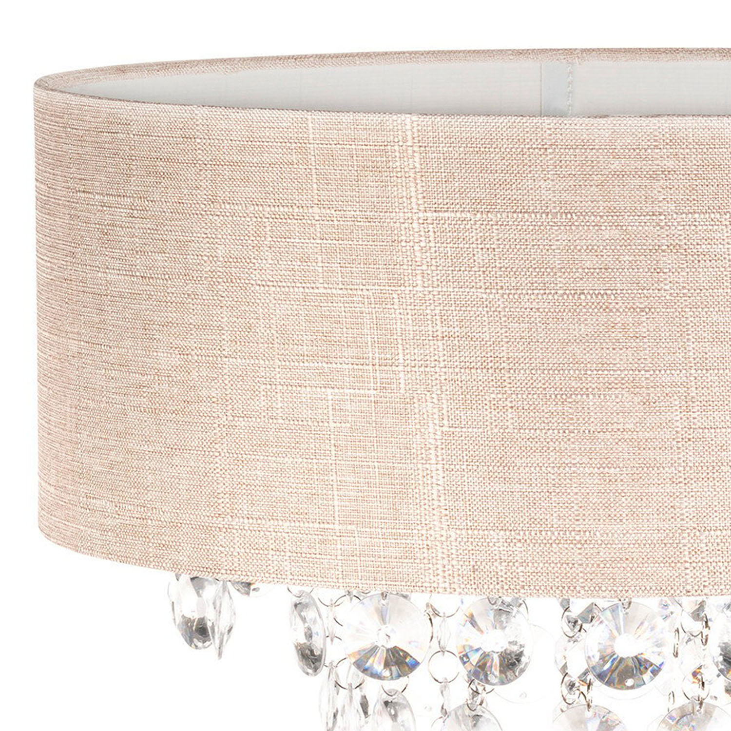 Crystal Linen Droplets Lamp Shade Image 4
