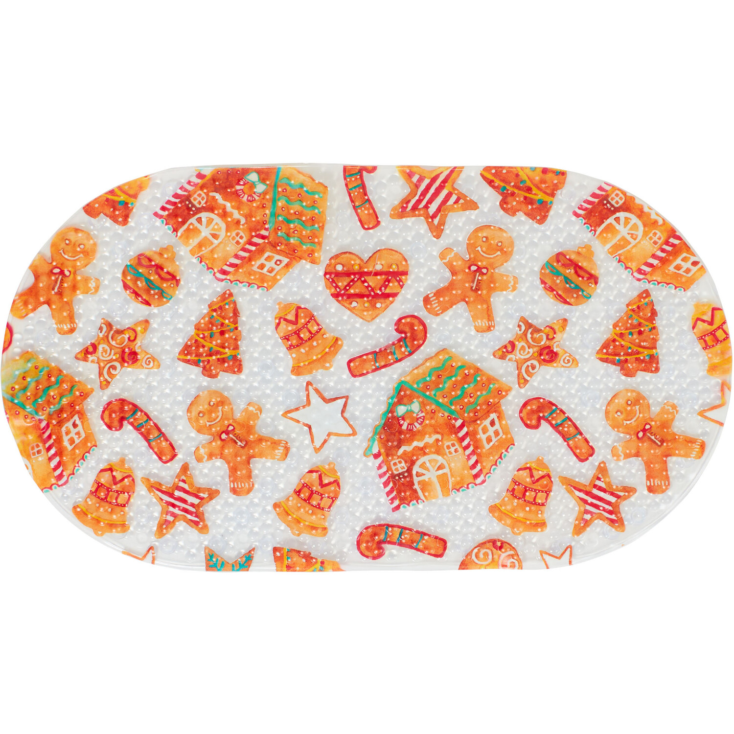 Gingerbread Cookie PVC Bath Mat Image 1