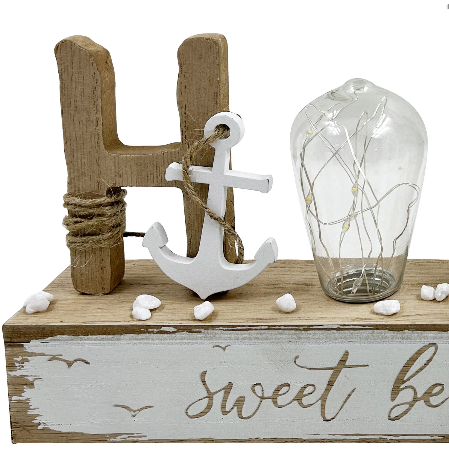 LED Beach House Sign - Brown Image 3