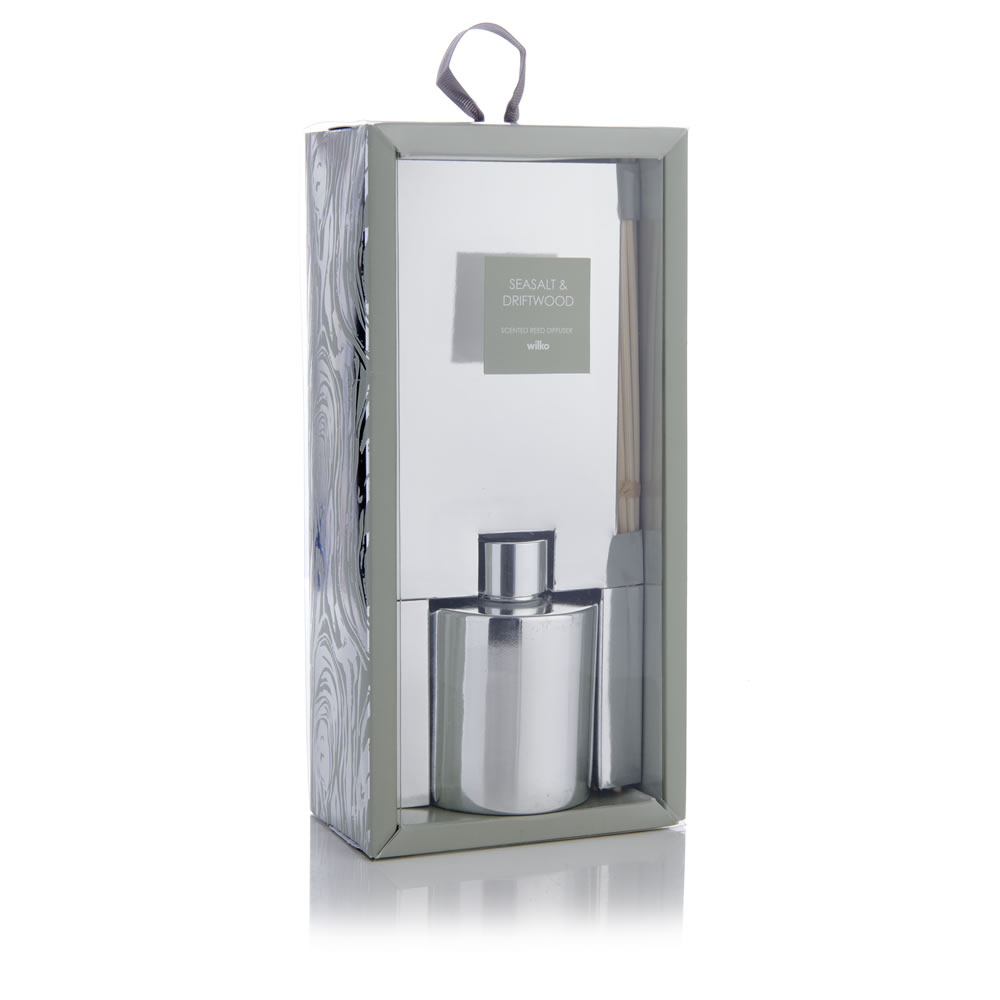 Wilko Sea Salt and Driftwood Metallic Reed Diffuser 150ml Wilko