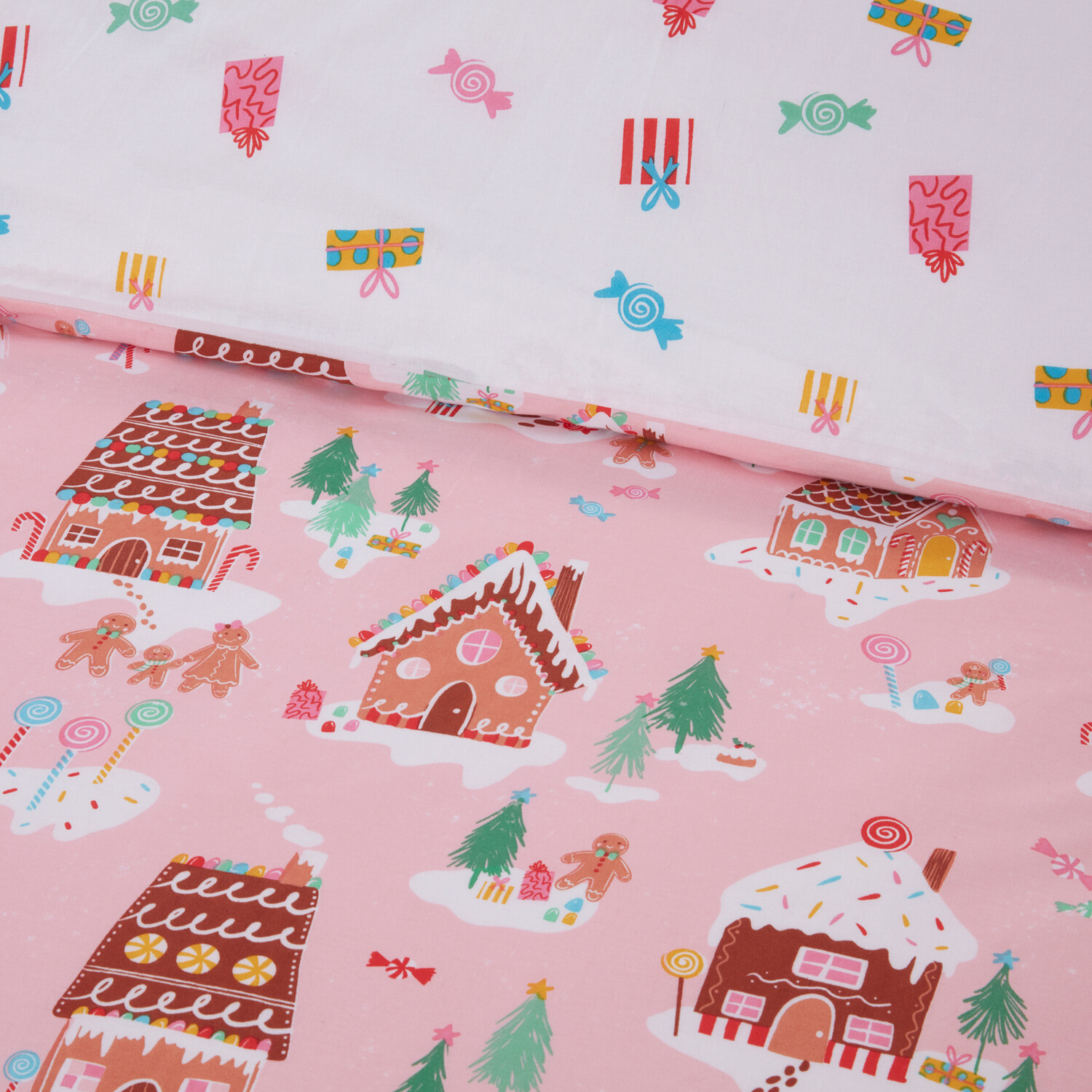 Gingerbread Lane Duvet Set Pink Single Image 5