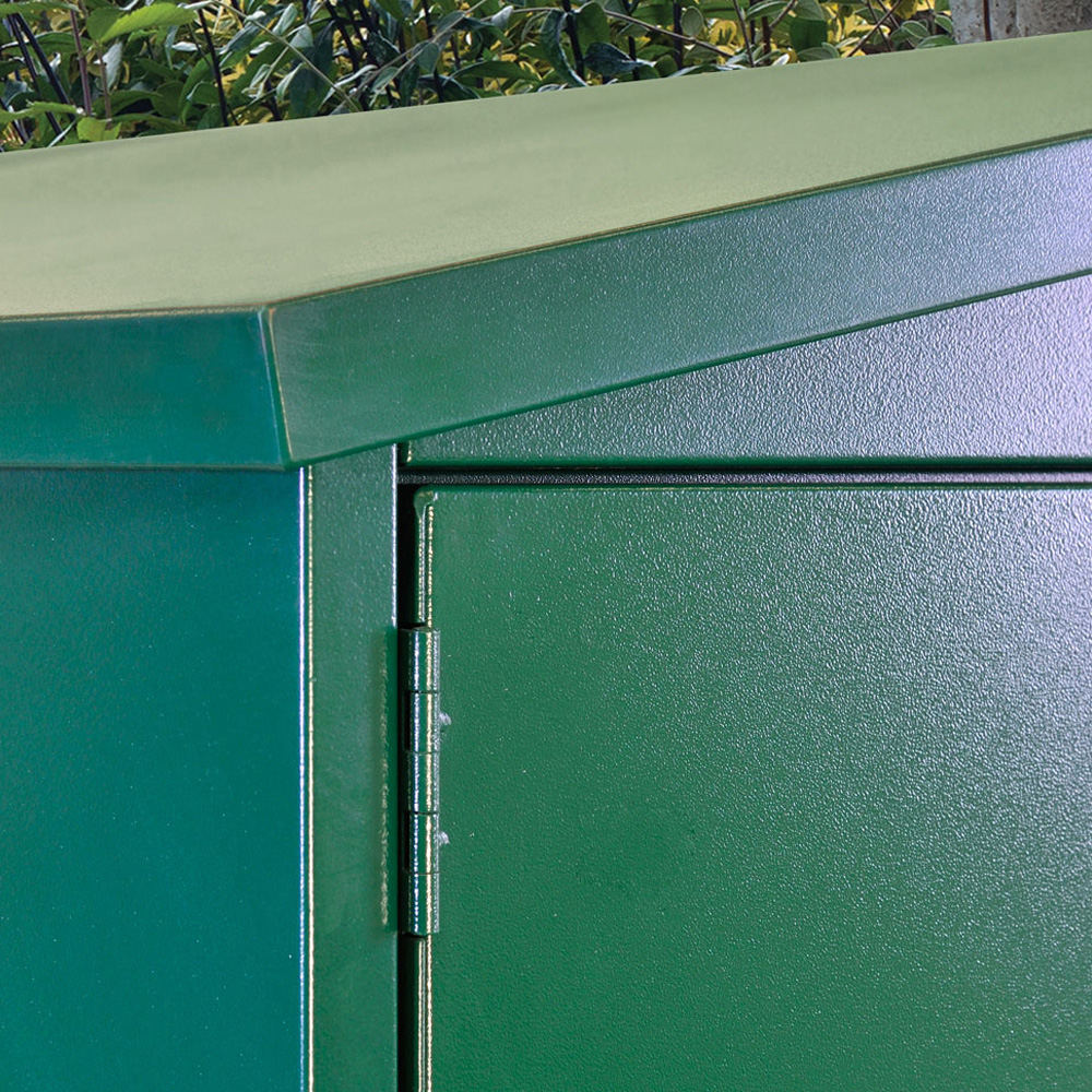 Asgard Centurion 5x 9ft Double Door Green High Security Apex Motorcycle Garage Image 7