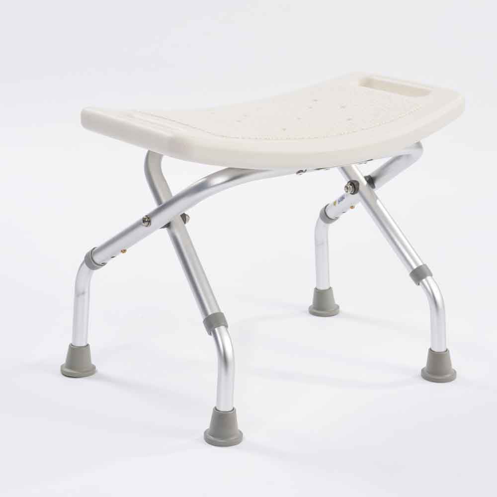 NRS Healthcare White Adjustable Shower Stool Image 2