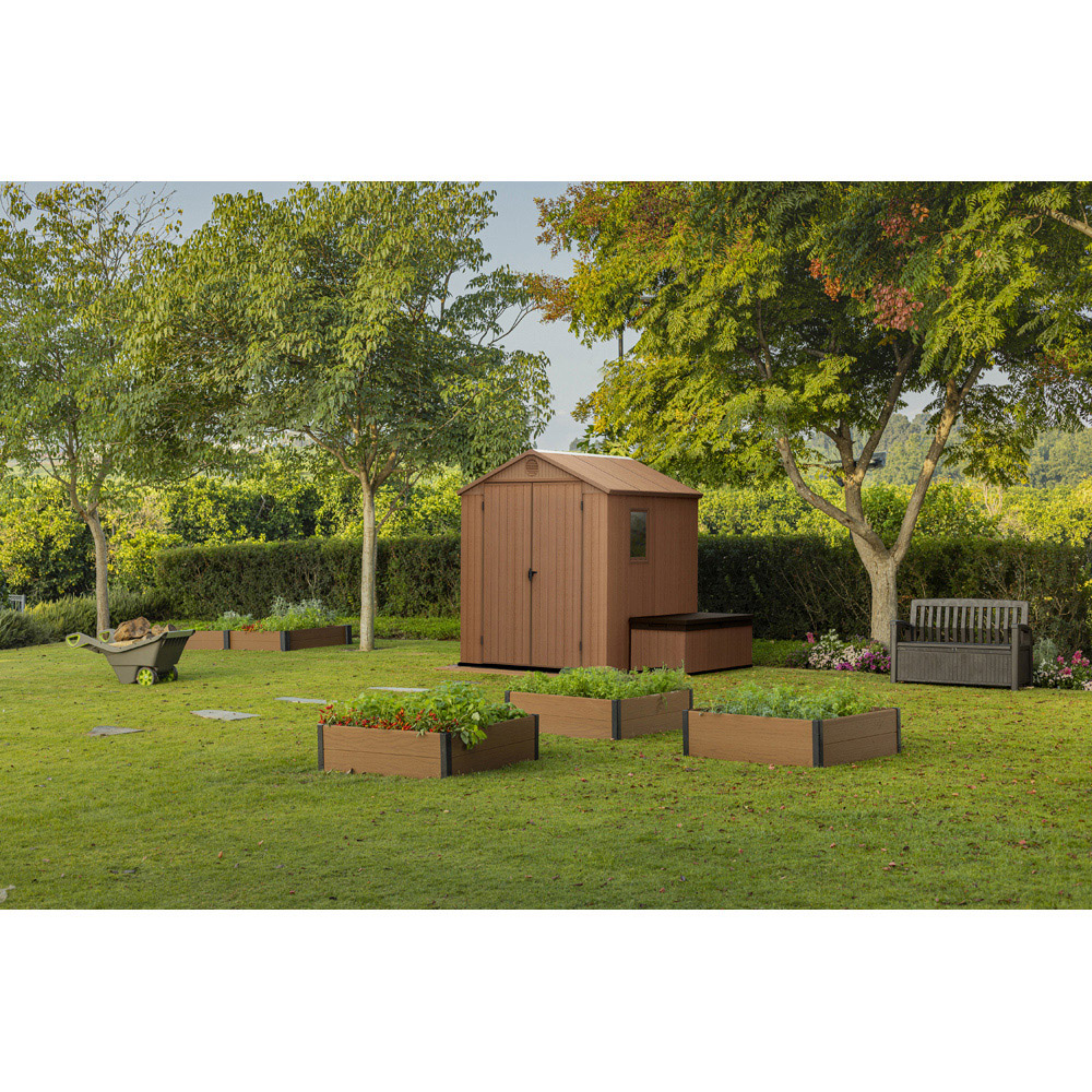 Keter Darwin 6 x 6ft Brown Outdoor Storage Shed Image 8