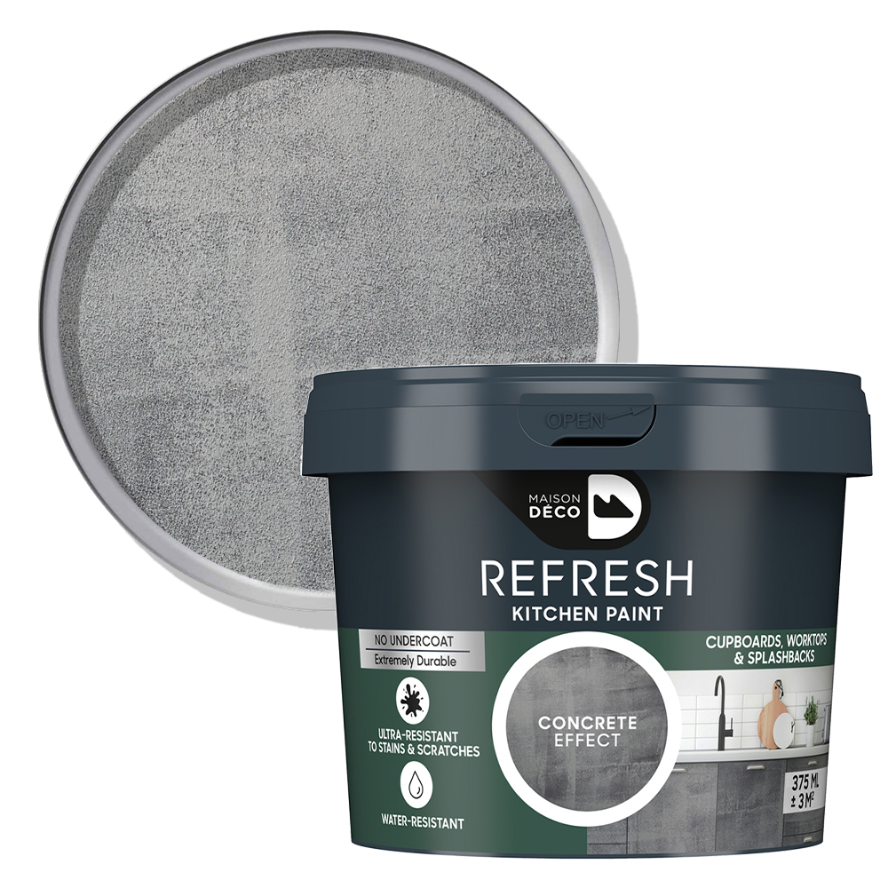 Maison Deco Refresh Kitchen Cupboards and Surfaces Concrete Effect Paint 375ml Image 1