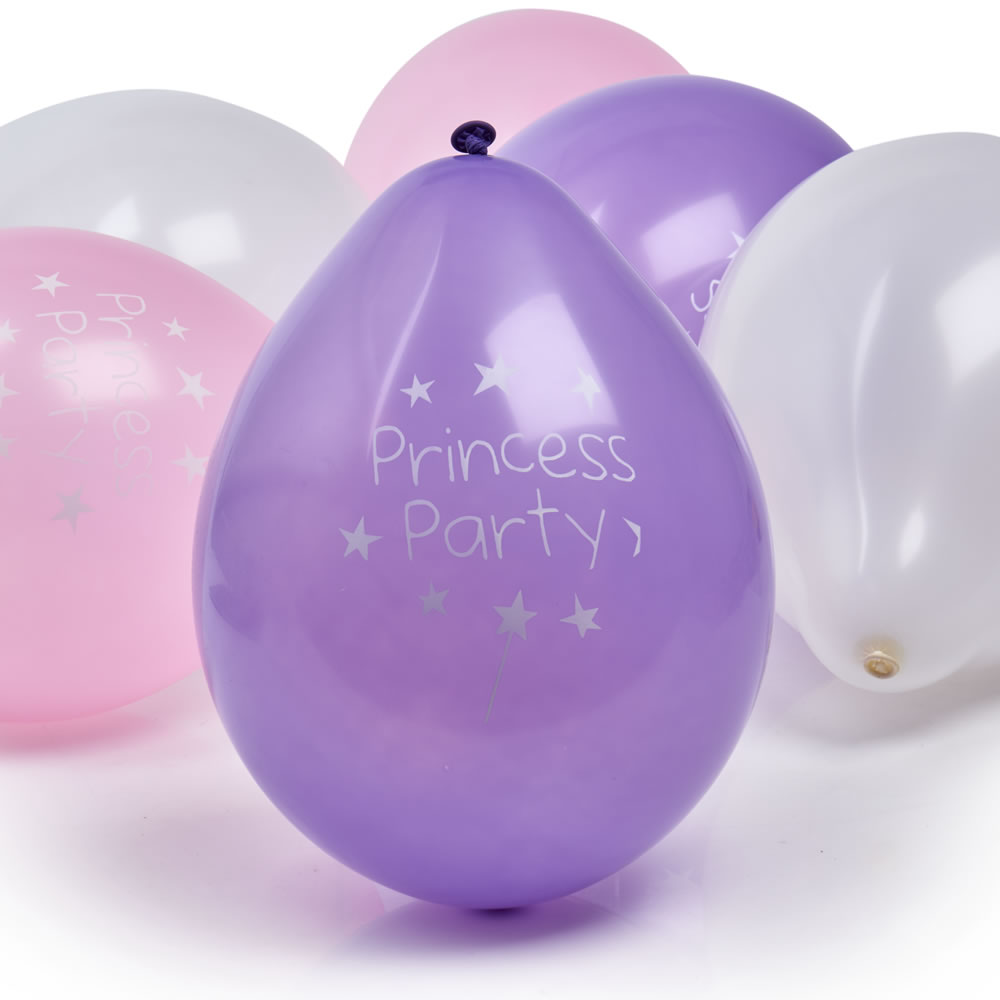 Wilko Princess Party Balloons 6 pack Image