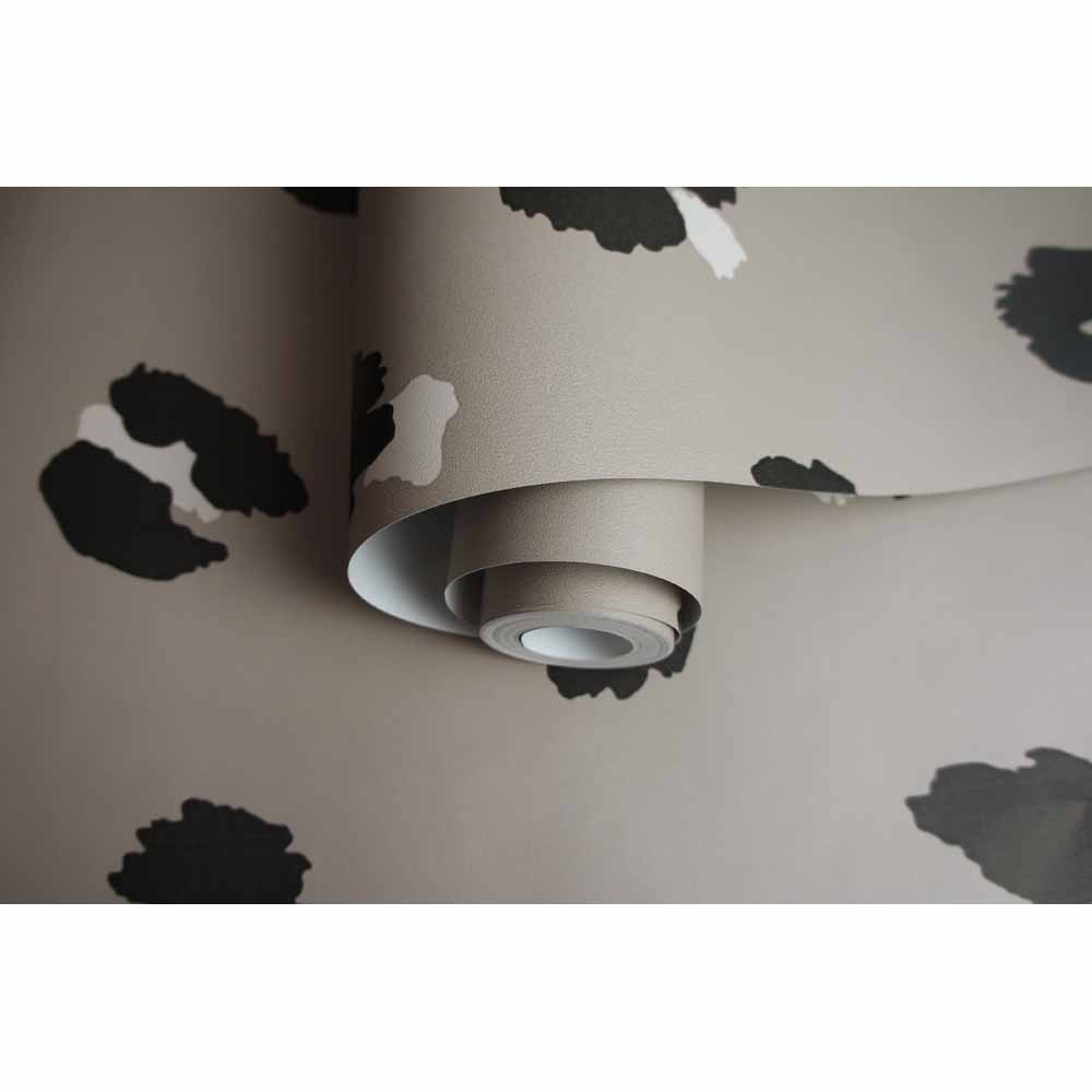 Holden Decor Large Leopard Spot Taupe Wallpaper Image 2