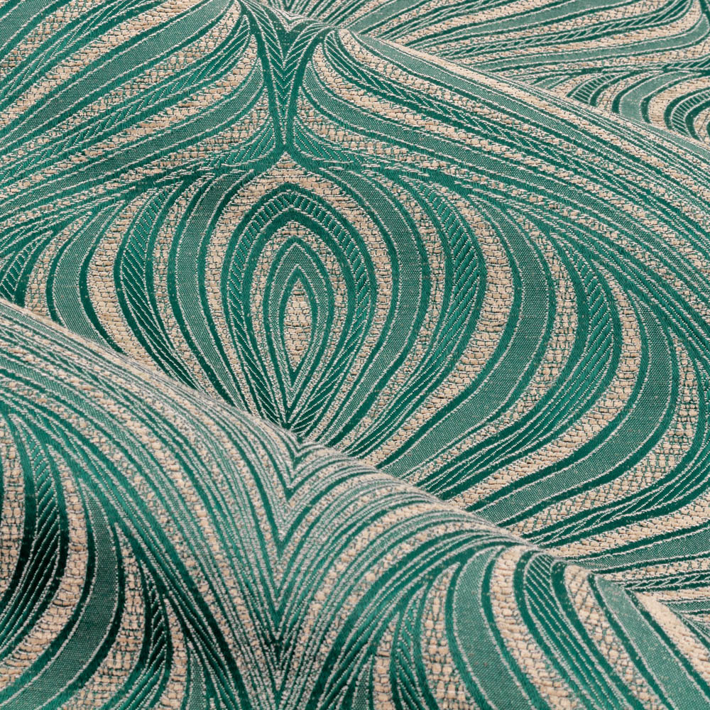Paoletti Gatsby Emerald Jacquard Eyelet Curtain 168 x 183cm Image 5