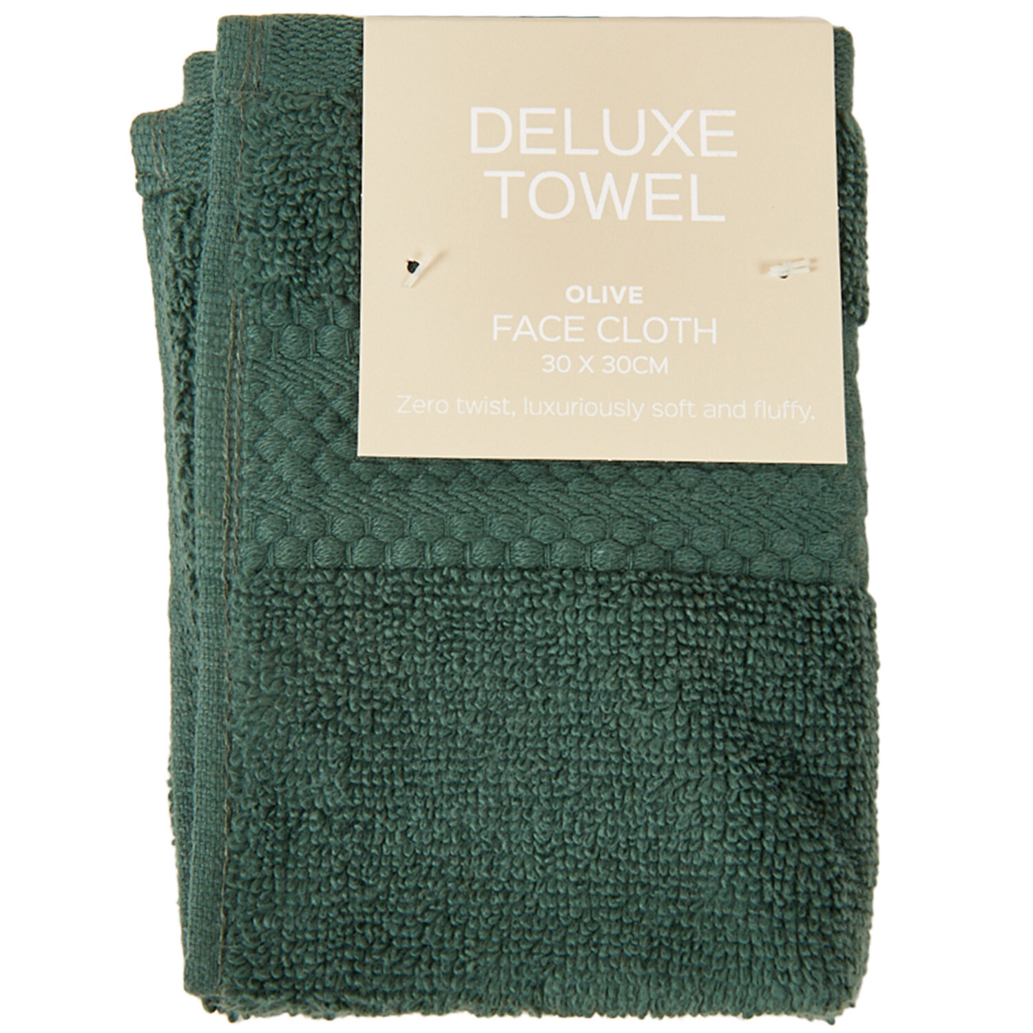 Deluxe Face Cloth - Olive Image 1