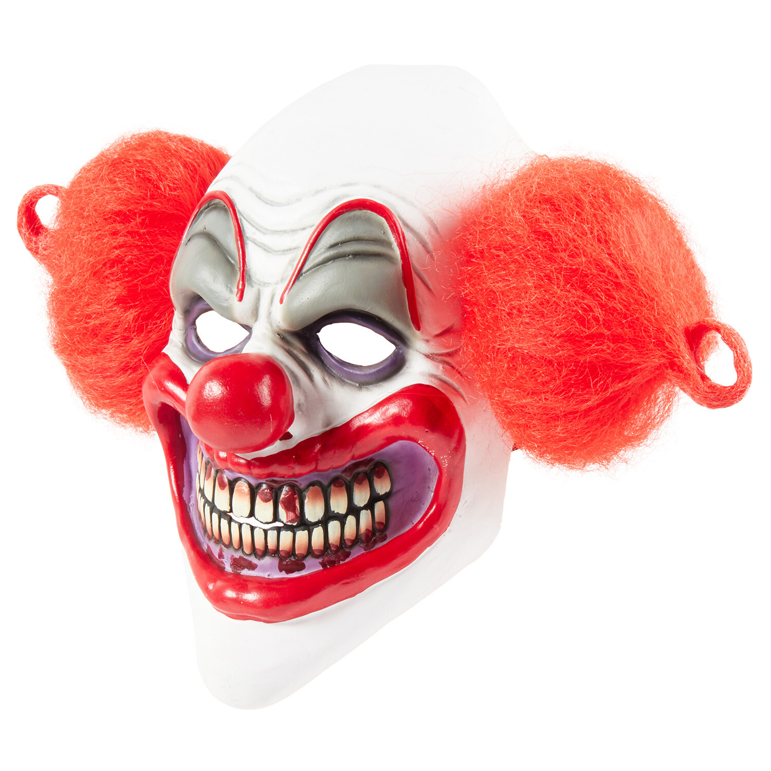 Halloween Clown Mask - White and Red Image 3