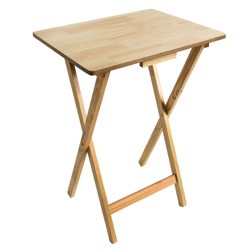 Home Vida Folding Snack Table Natural Pine Image 2