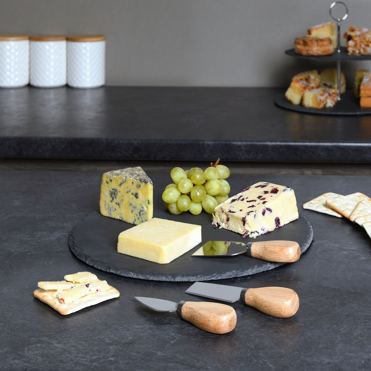 Slate Cheese Board Set Image 2