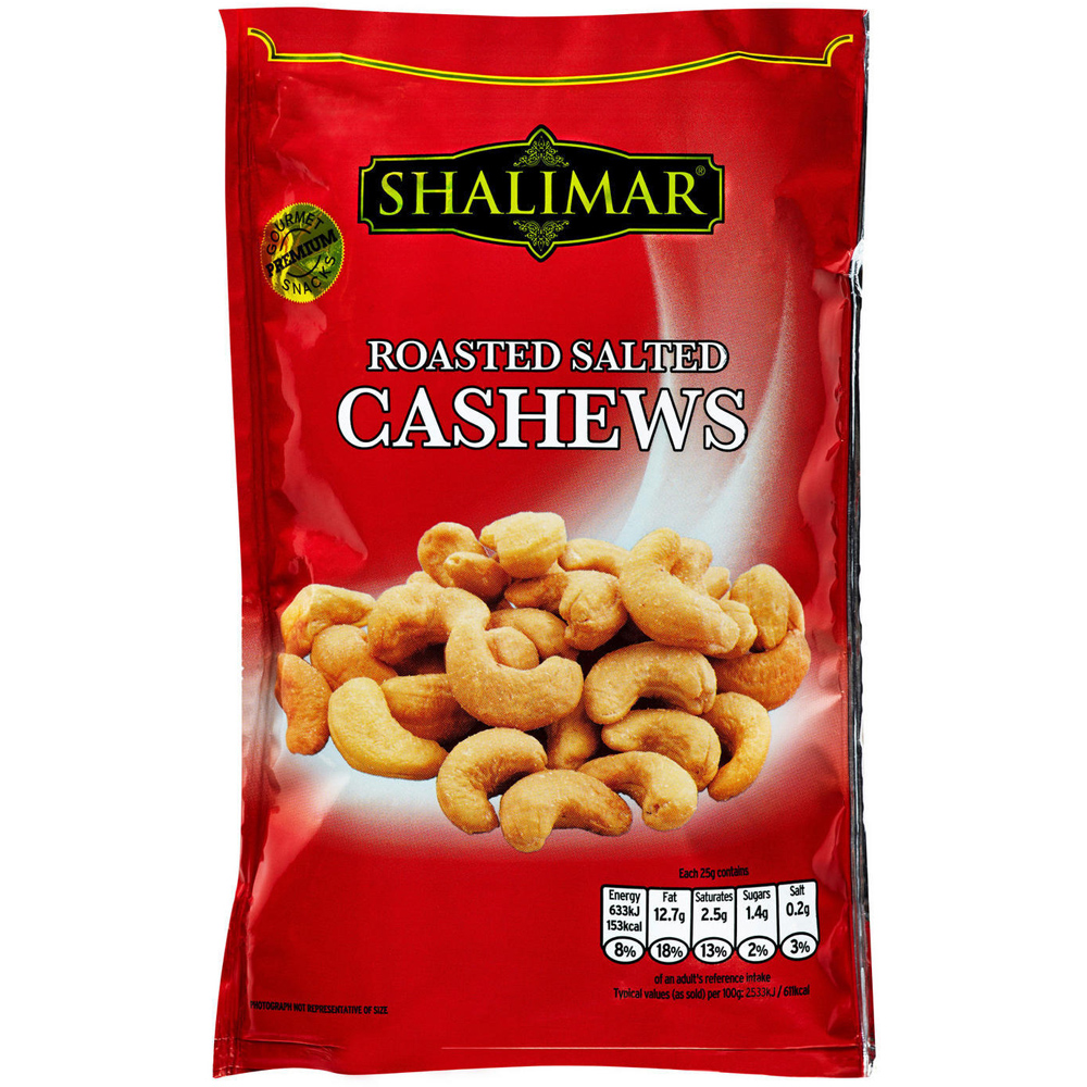 Shalimar Roasted Salted Cashews 150g Image