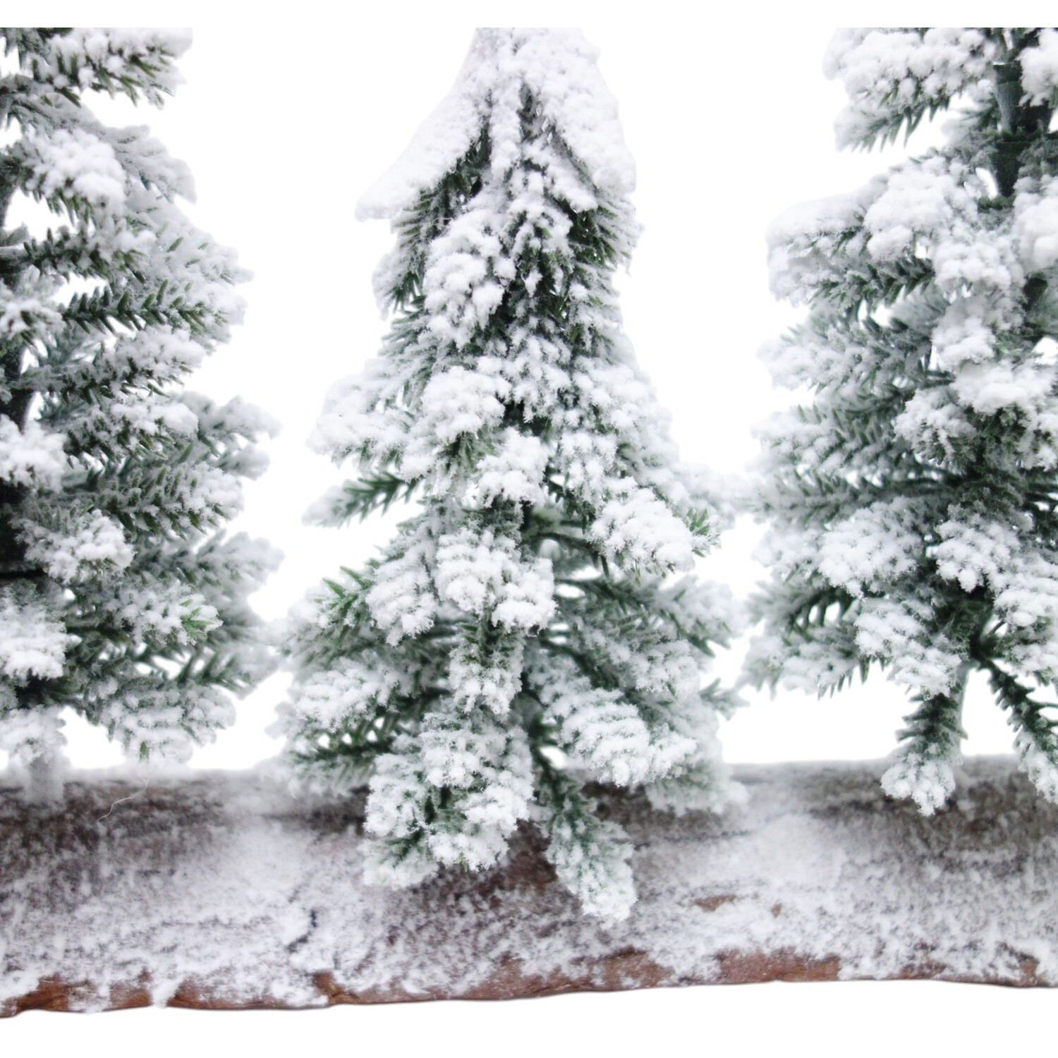 Frosted Mantle Tree LogWhite and Green Image 3