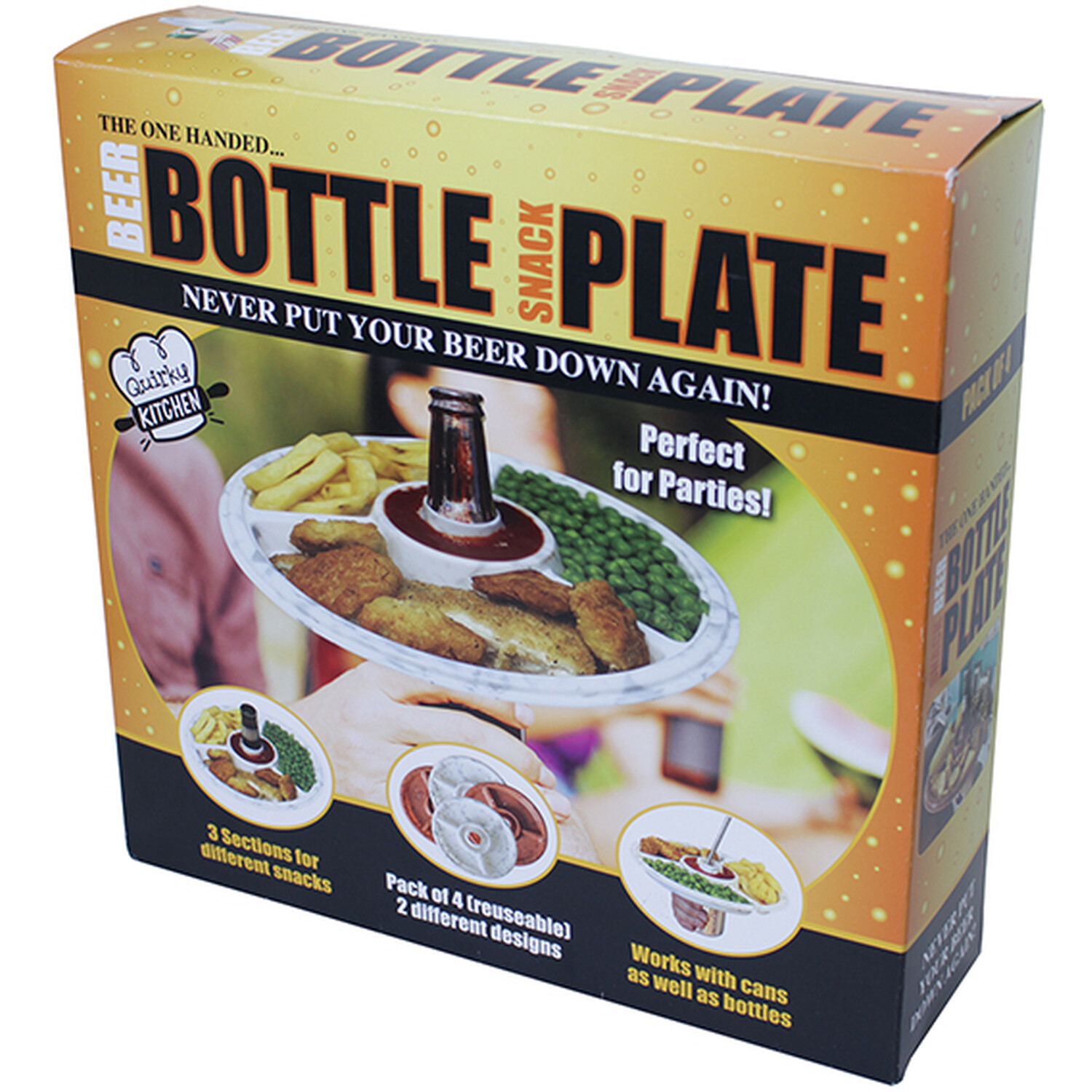 Diabolical Gifts One Handed Beer Bottle Snack Plate Image