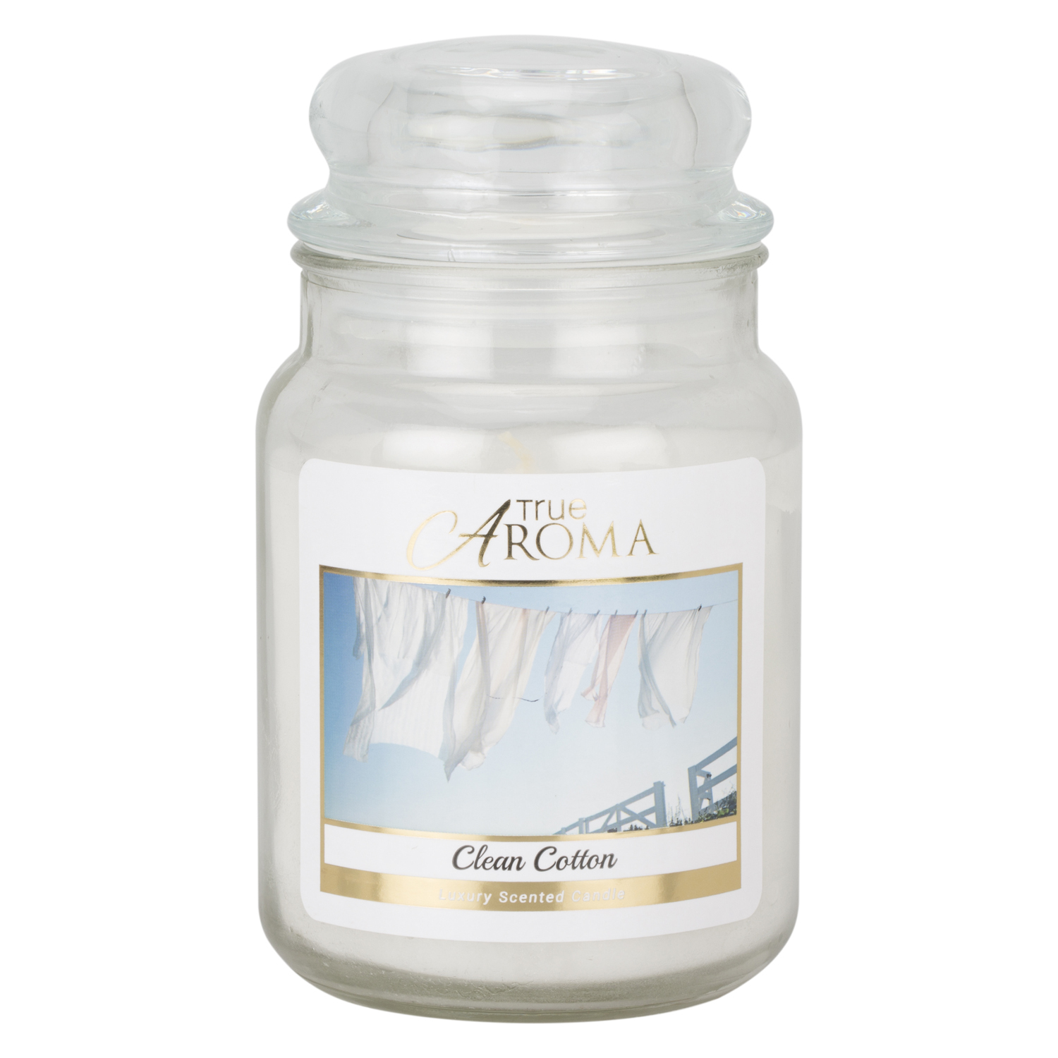 True Aroma Clean Cotton Luxury Scented Candle Image