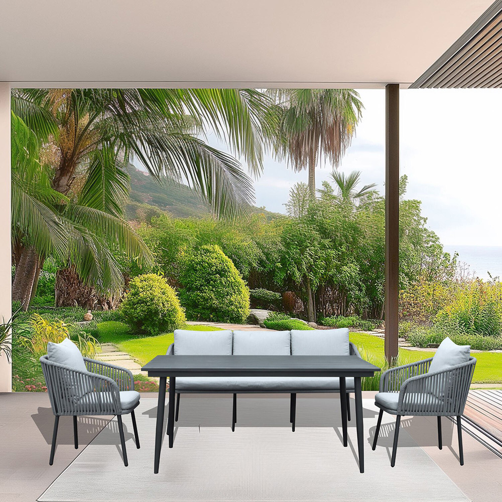 4 Piece Bella Dining Set - Grey Image 2