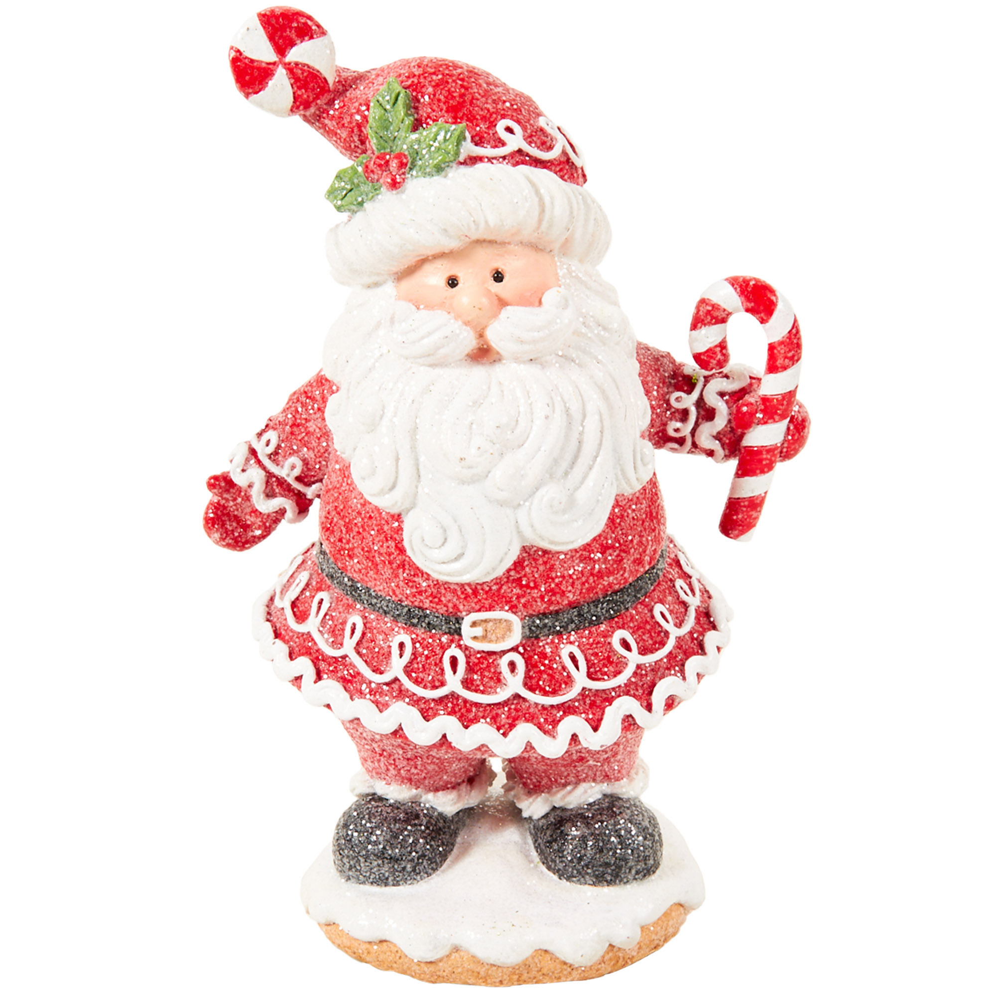 Christmas Gingerbread Santa Decoration Red Wilko