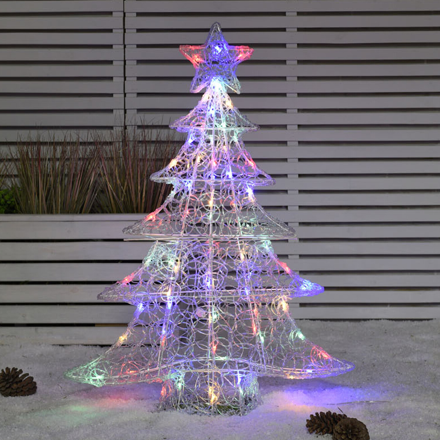 Outdoor Acrylic LED Christmas Tree 3.2ft Image