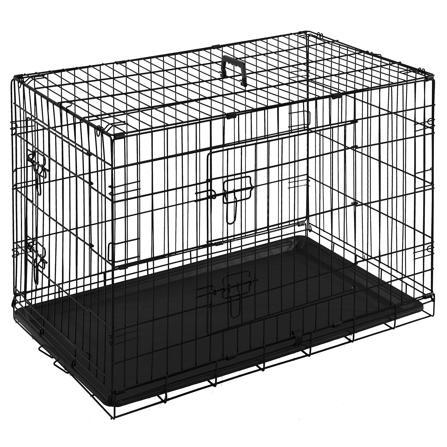 Clever Paws Small Black Dog Crate Image 1