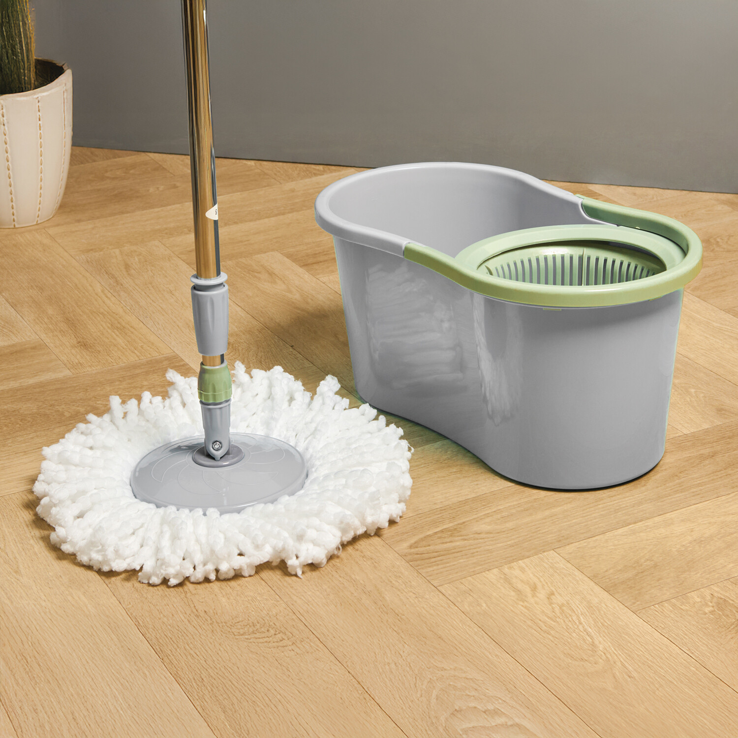My Home Spin Mop with Bucket Grey Image 5