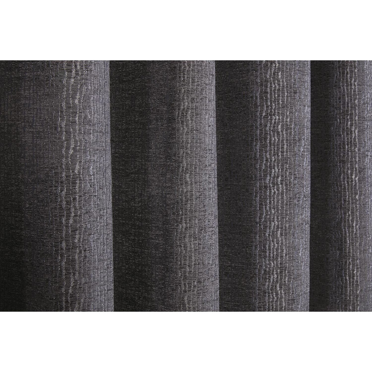 Nova Eyelet Curtain - Charcoal / 229cm / 168cm Image 4