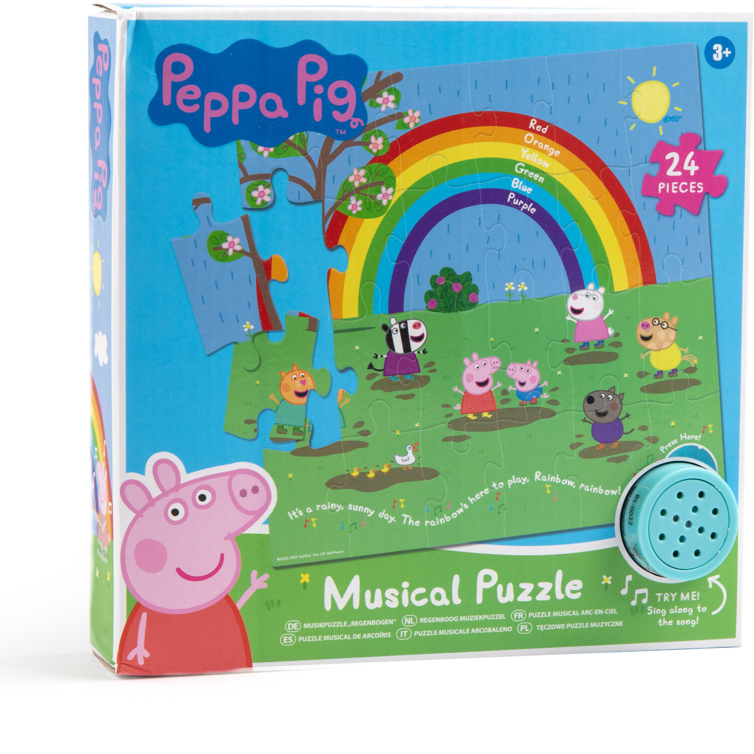 Peppa Pig Rainbow Musical Puzzle - Blue Image 1