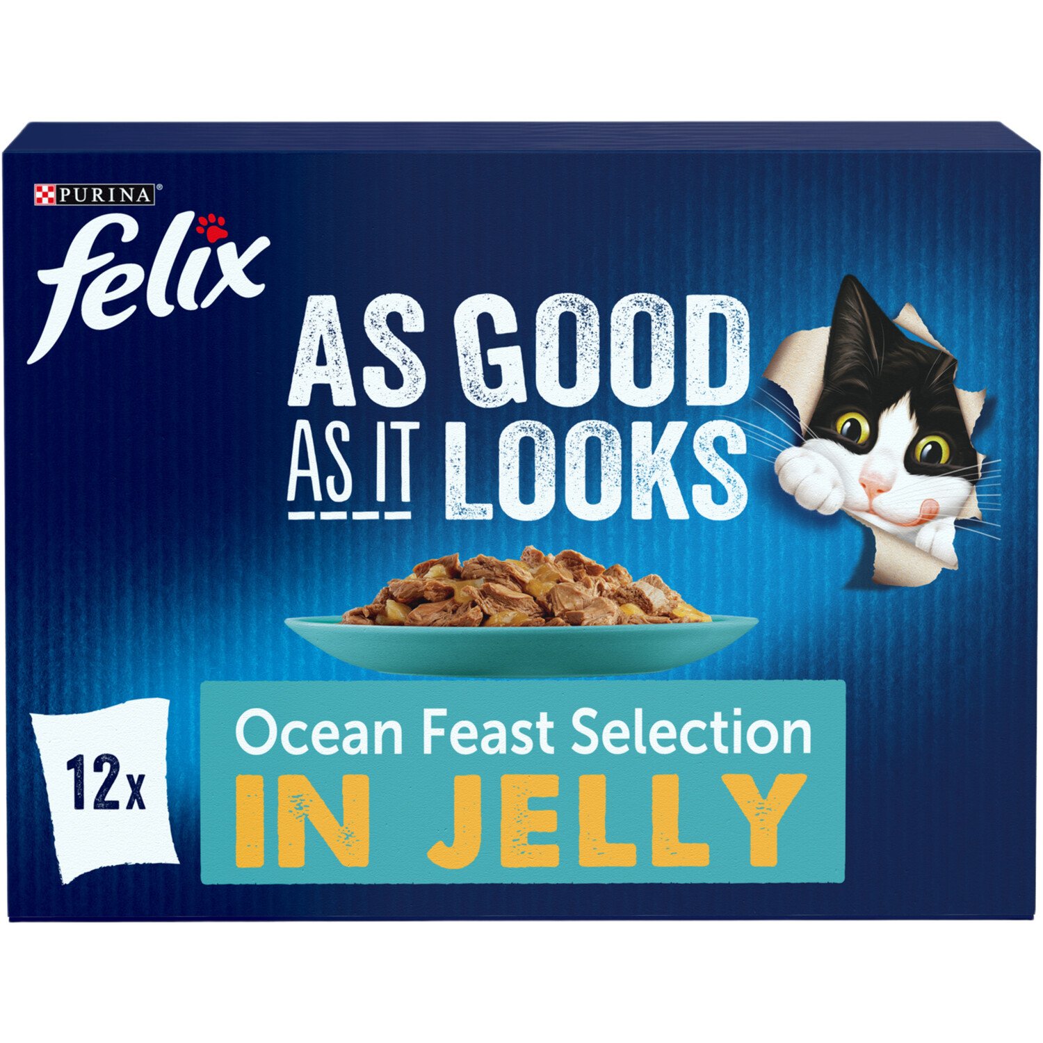 Felix Agail Cat Food 85g - Multicolour / 12 / Ocean Feasts Selection in Jelly Image