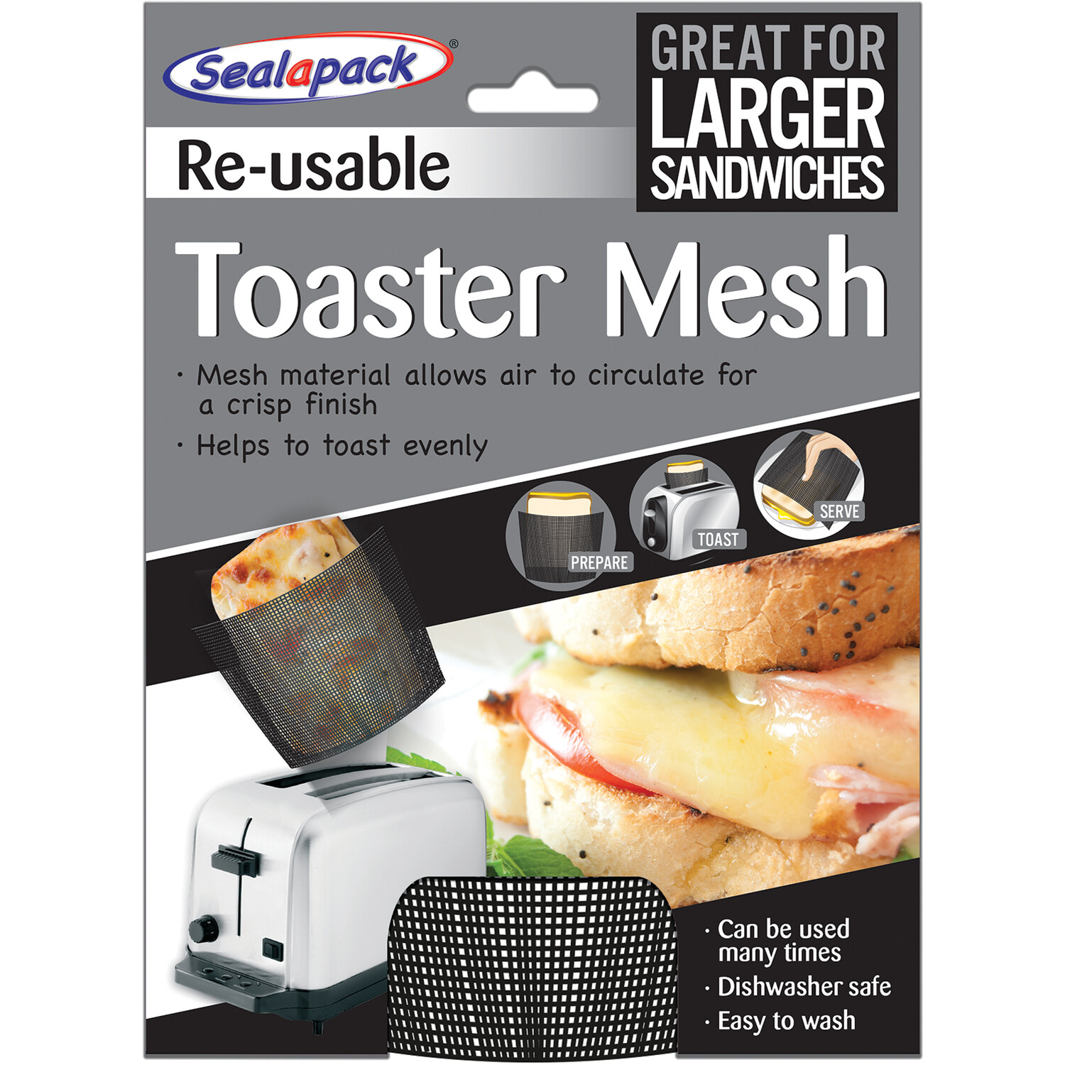 Sealapack Reusable Toaster Mesh - Black Image