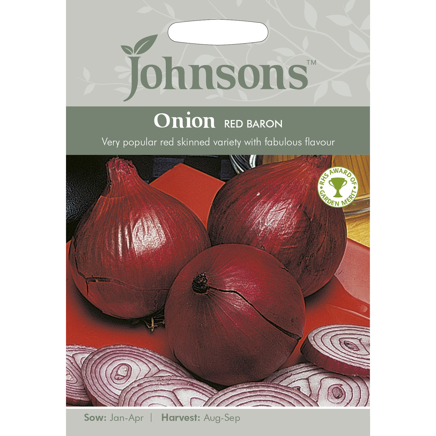 Johnsons Red Baron Onion Seeds Image 2
