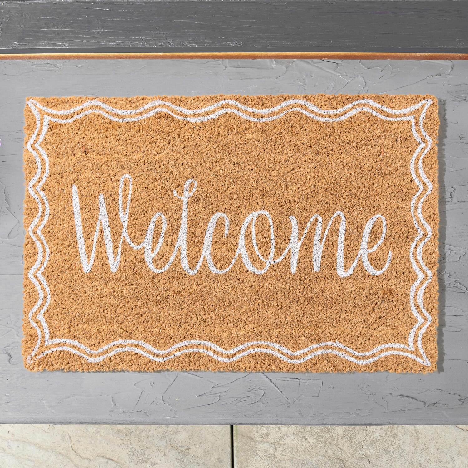 Printed Bow or Wave Coir Mat Image 4