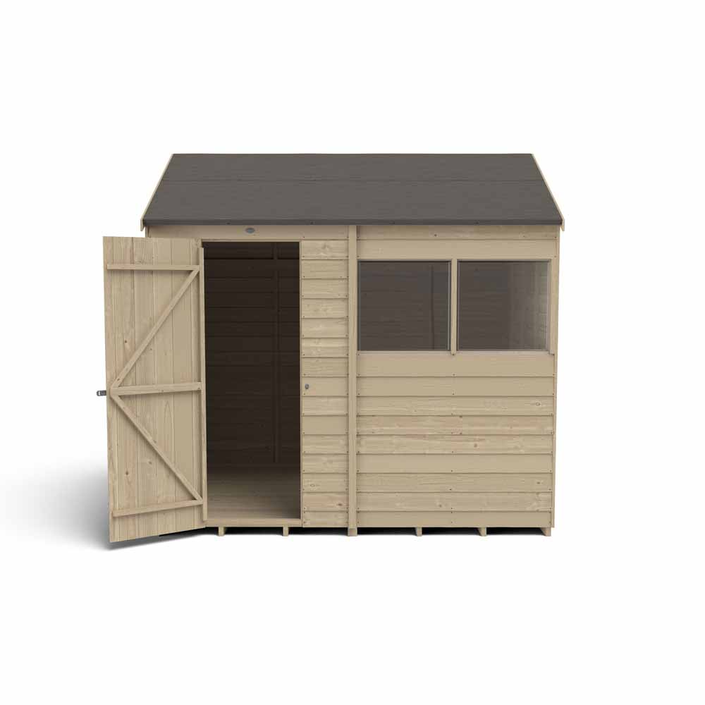 Forest Garden 8 x 6ft Overlap Pressure Treated Reverse Apex Shed Image 14