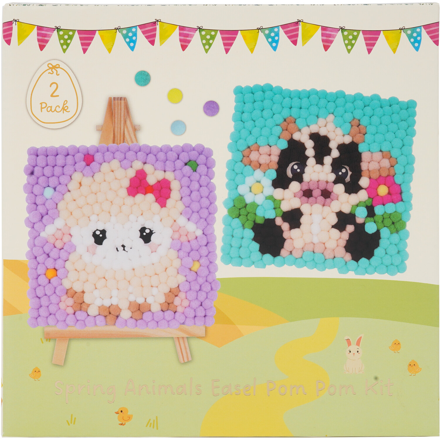Spring Animals Easel Pom Pom Kit Image 2