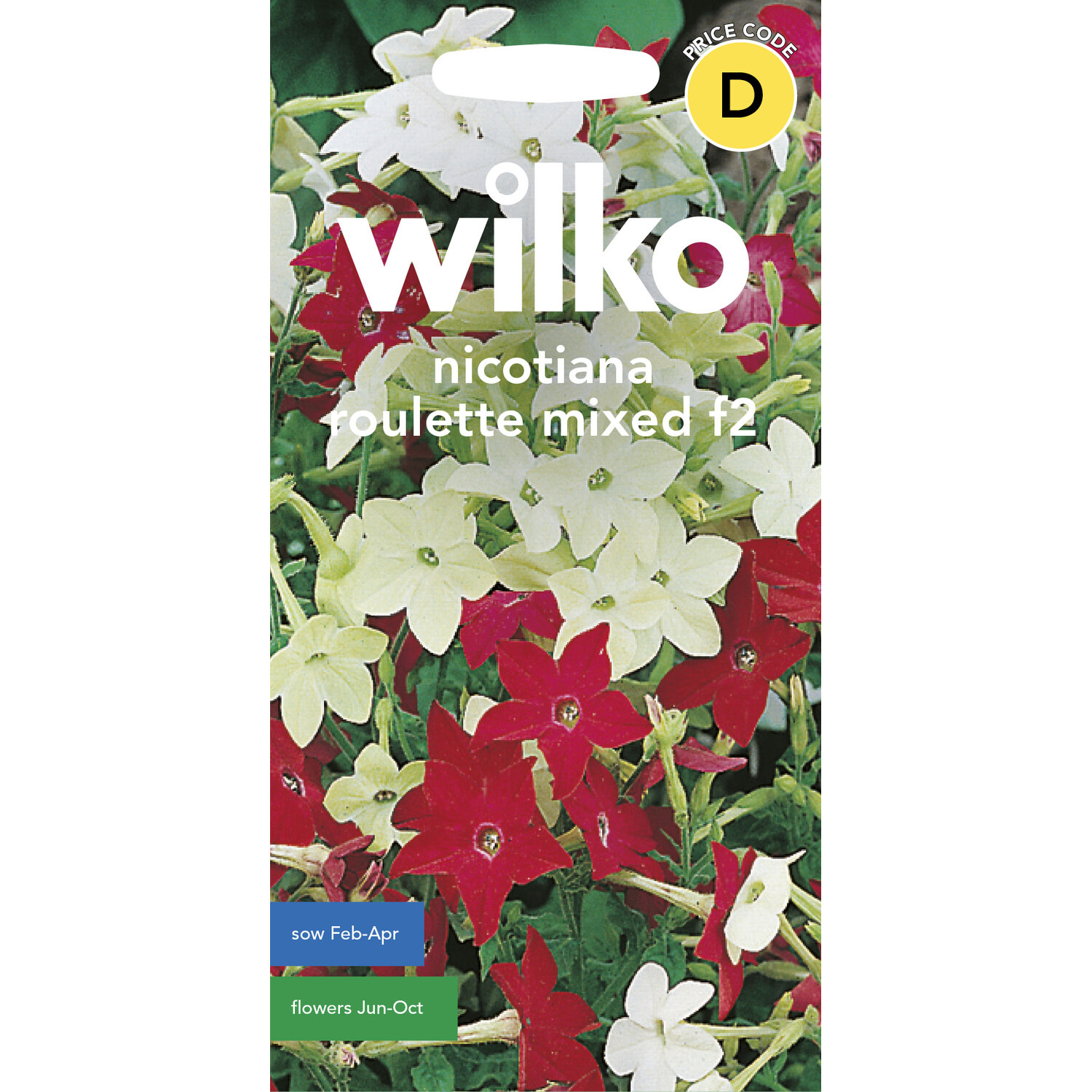 Nicotiana Roulette Mixed Seeds White and Red Image 1