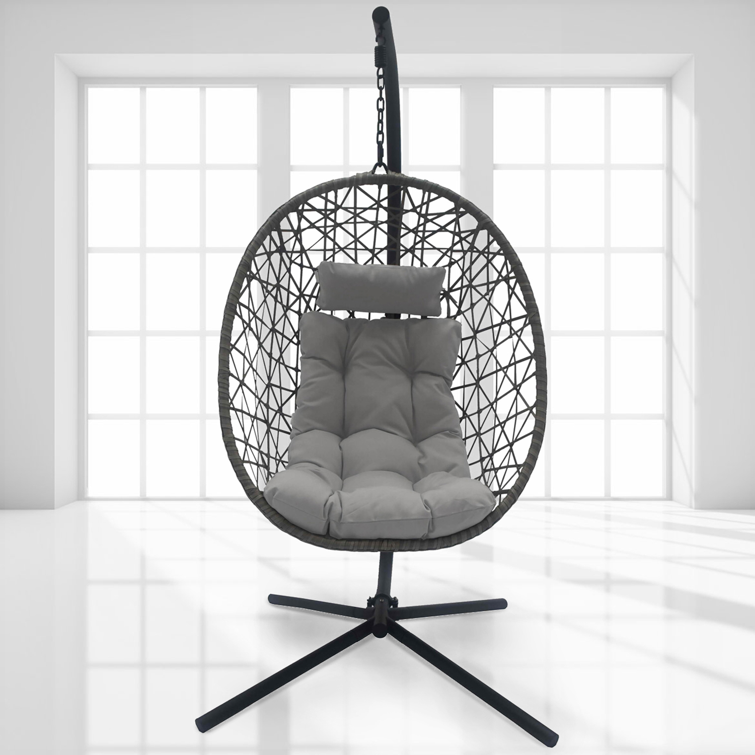 Teresa Hanging Chair with Cushion Image 1
