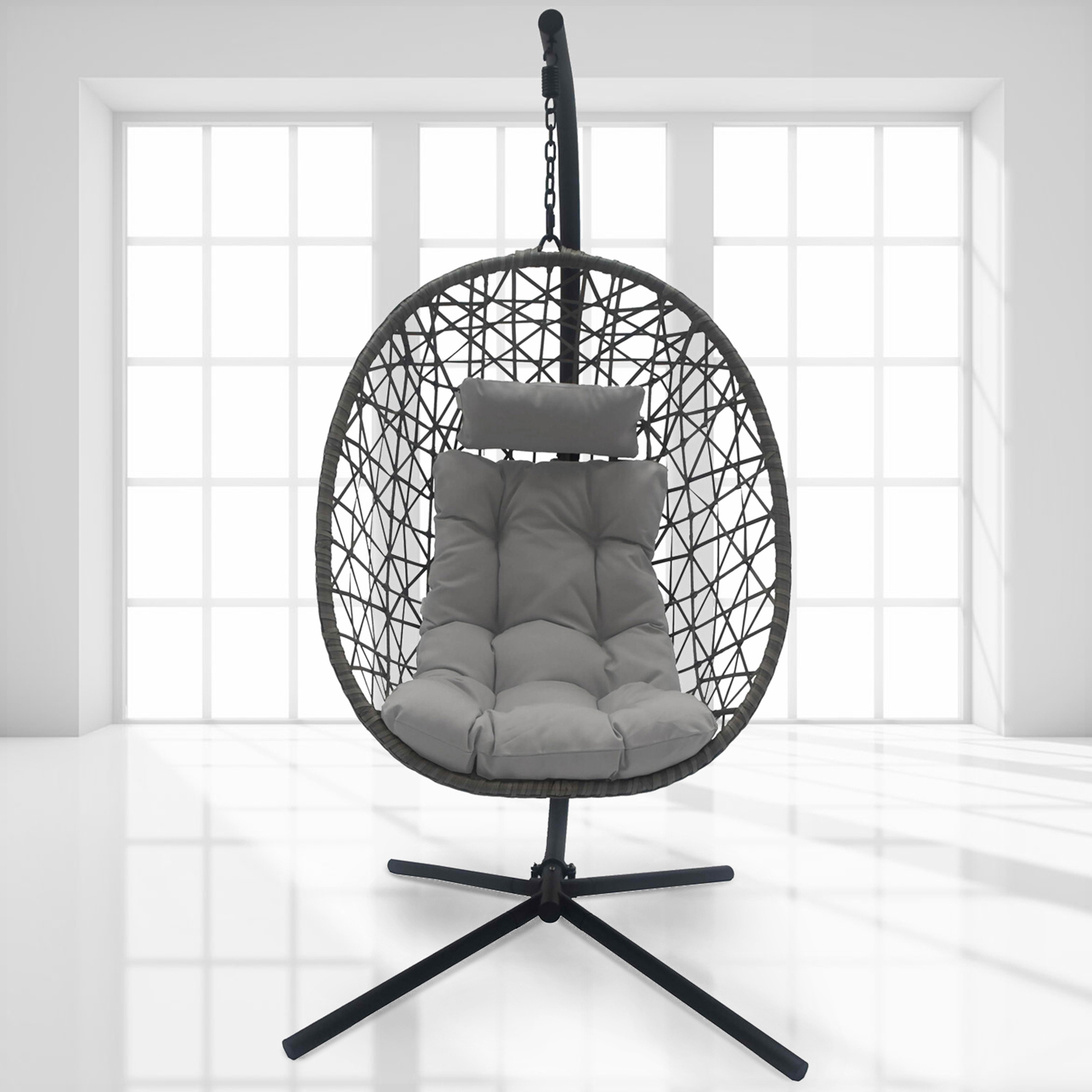 Teresa Hanging Chair with Cushion Stylish Outdoor Furniture Wilko