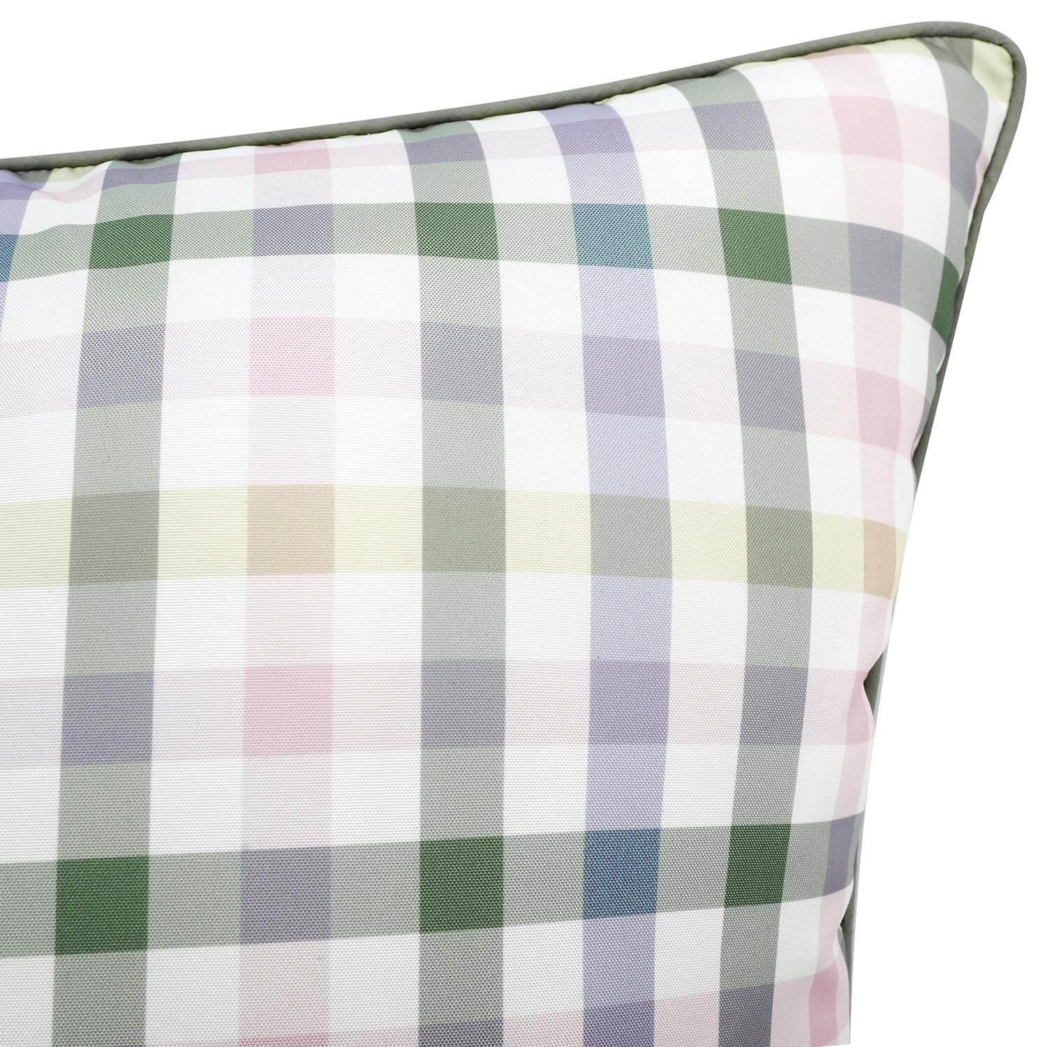 Gingham Outdoor Cushion Image 2