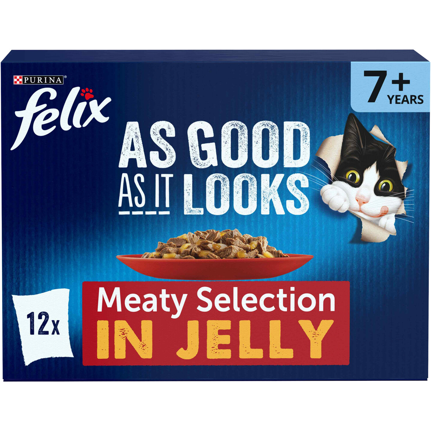 Felix As Good As It Looks Senior Cat Food in Jelly 12 Pack Image